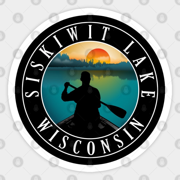 Siskiwit Lake Wisconsin Canoeing Sticker by BirdsEyeWorks